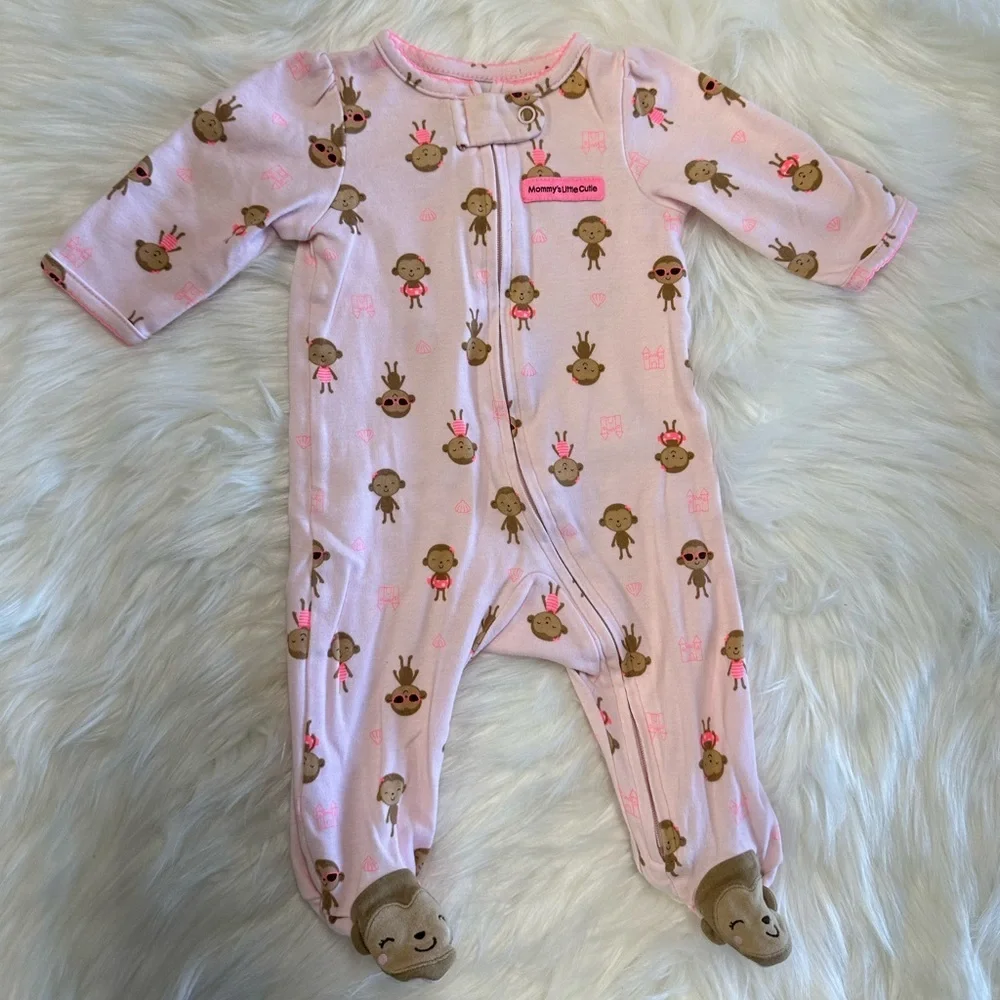 5/$30 Carter’s 3 Month Baby Girl Footies Sleep & Play